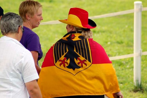 a German fan getting into the spirit of the day
