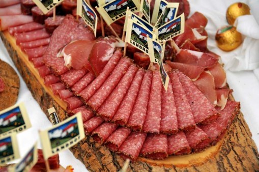 ... and salami and ham at the Austrian table